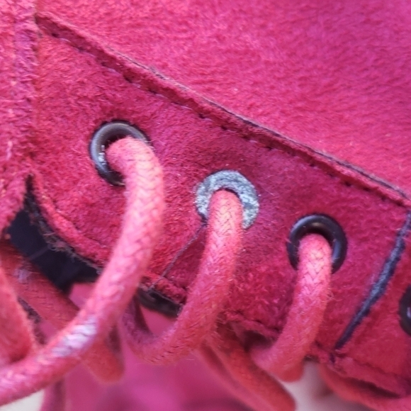 𝅺mtng red suede like platform shoes size 40 like new condition - Picture 5 of 5